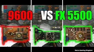 Radeon 9600 vs GeForce FX 5500 (64 bit and 128 bit) Test In 11 Games (No FPS Drop - Capture Card)