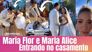 Maria Alice e Maria Flor ENTRANDO no casamento da prima da Virgínia Fonseca e Zé Felipe