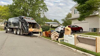 Garbage Truck Vs. A Massive Bulk Pile
