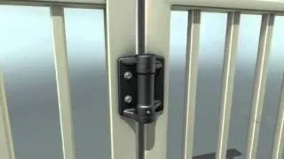 Tru-Close Heavy Duty Adjustable, Self-closing Gate Hinge with 2 Alignment Legs Installation Video