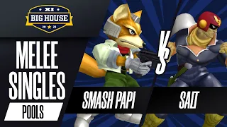 Smash Papi (Fox) vs Salt (Captain Falcon) - Melee Singles Pools - The Big House 11