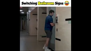 Switching Bathroom Signs Prank || prank In USA