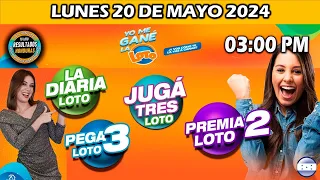 Sorteo 03 PM Loto Honduras, La Diaria, Pega 3, Premia 2, LUNES 20 de mayo 2024 |✅🥇🔥💰