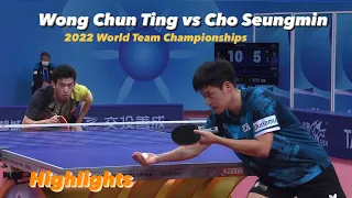 Wong Chun Ting 黃鎮廷 vs Cho Seungmin | 2022 World Team Championships (MT-QF) Highlights