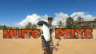 AÇÃO DO COMEÇO AO FIM PESCARIA COM ISCA ARTIFICIAL NA PRAIA (SURF FISHING)