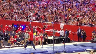 Jordan Chiles UB + her parents cheering, Olympic Trials Day 2 (06.27.21)