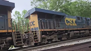 CSX G908-18 dropping off locomotives in Pendergrass