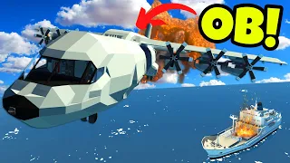 OB & I Used Our Plane with a NUKE to Crash into a Ship in Stormworks Multiplayer!