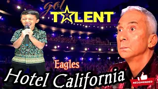 Perfect | this america's Got Talent audition participant performed the song Hotel California.AGT
