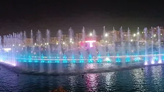 Вечерний Ташкент. Шоу фонтанов в Ташкент-city. Fountains. Show.