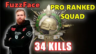 PUBG RANKED - FaZe FuzzFace, mxey, ibiza & Marcelek - 34 KILLS - DBS + Beryl M762 - PRO RANKED SQUAD