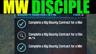 how to "complete a big bounty contract for a disciple" MWZ | Bounty hunter mission guide