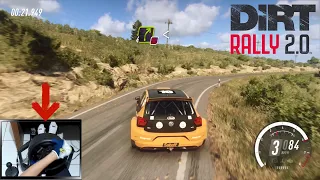 Dirt Rally 2.0 | VW Polo GTI R5 Spain | Thrustmaster T150 Pro Gameplay | Wheel Cam