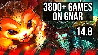 GNAR vs GANGPLANK (TOP) | 3800+ games, Dominating | BR Grandmaster | 14.8