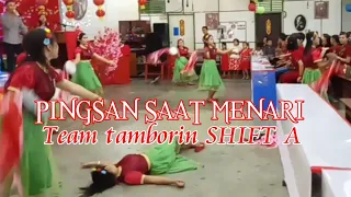 Pingsan saat menari team tamborin SHIFT A PT.ERNA