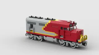EMD FP45 locomotive - brick build in Lego