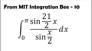 Dirichlet Kernel: MIT Integration Bee (10)