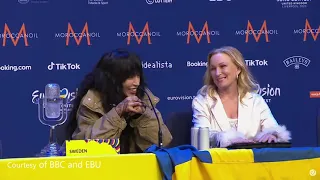 Loreen presented at Press Conference / Martin Österdahl hands over Welcome package to Sweden