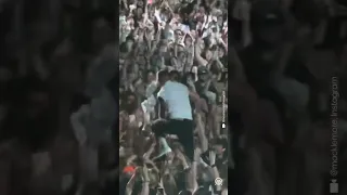 US rapper Macklemore waves Palestinian Keffiyeh during a concert in Arizona