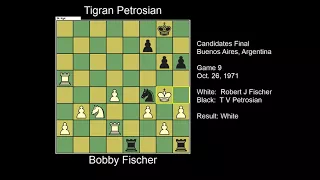 Bobby Fischer vs Tigran Petrosian, Game 9, Candidates Final, Buenos Aires, Argentina, 1971