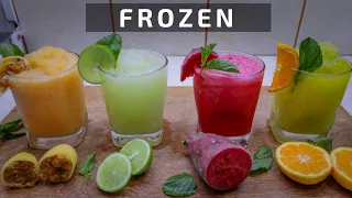 CÓMO PREPARAR FROZEN | 4 RECETAS DE BEBIDAS DE FRUTAS | RECETA FÁCIL  |