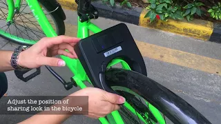 The installation steps of Omni sharing bike lock