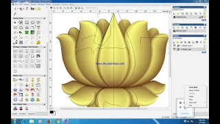 Lotus flower created in ArtCam