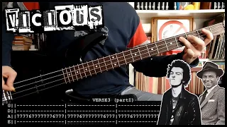 SID VICIOUS - My way (BASS cover with TABS) [lyrics + PDF]