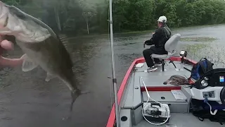 Bass Fishing In A Thunderstorm