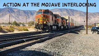 BNSF & UP ACTION AT THE MOJAVE INTERLOCKING!