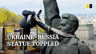Ukraine dismantles Soviet-era 'People’s Friendship' statue in capital Kyiv