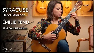 Émilie Fend plays Syracuse by Henri Salvador (arr. Roland Dyens) on a 1968 Daniel Friederich