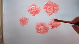 Malowanie kwiatów - ćwiczenia