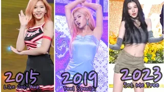 Twice Sana's Evolution from 2015-2023.