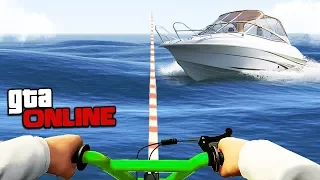 НИКТО НЕ ПРОЙДЕТ ЭТОТ ПАРКУР НА МОПЕДЕ ПО ВОДЕ И ПОКРЫШКАМ В GTA 5 ONLINE