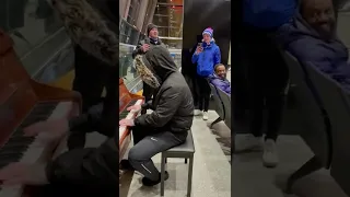 Rangers fan giving it laldy on the piano ( Not my footage)