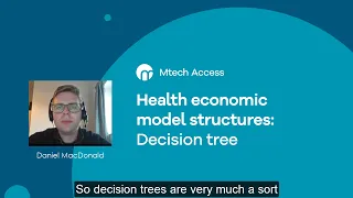 What is a decision tree and how is it used in health economics?
