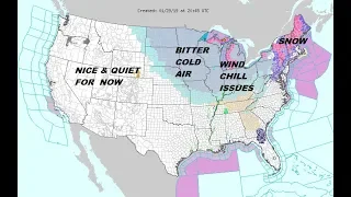 Winter Storm Warnings Parts of the Northeast. Bitter Cold Plains Midwest, Quiet in the West.