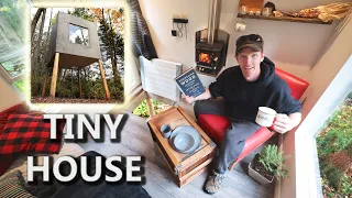 Finish Building 'The Forest Cube' (Interior) | Tiny 64 sq ft. House on Stilts