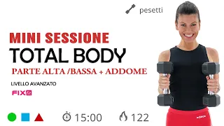 Workout Veloce: Tonificazione Total Body Con Pesetti + Varianti Plank