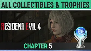 Resident Evil 4 - Chapter 5 - All Collectibles & Trophies 🏆 All Treasures, Weapons, Castellans etc