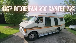 Touring a 1987 Dodge Ram 250 camper van