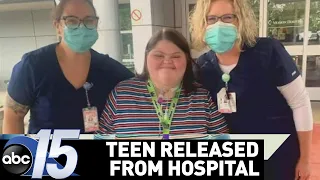 Teen hospitalized with COVID-19 released after 96 days