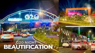 New India - G20 Delhi Roads Night Beautification - Stunning and Shining Delhi at Night