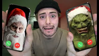 CALLING GRINCH AND SANTA AT THE SAME TIME ON FACETIME AT 3 AM!! (THEY CAME OVER)