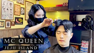 ASMR 제주도의 홍일점 바버, 미카 | 맥퀸 바버샵 | Jeju Island's best female barber Mica