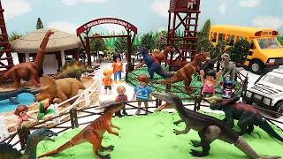 Mega Dinosaur Zoo - Jurassic Park Dinosaur Playset DIY. T-Rex, Triceratops