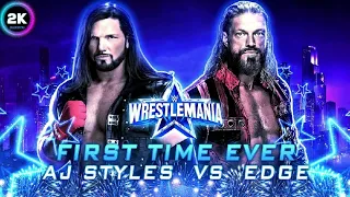 Edge vs AJ Styles Wrestlemania 38 Prediction Match - WWE 2K22 Gameplay