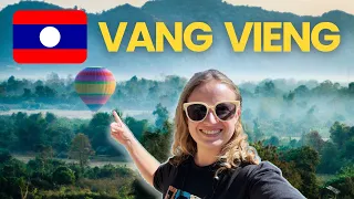 This Little Town in Laos Surprised Us | Vang Vieng Laos | Laos Travel 2024 🇱🇦