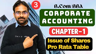 Corporate Accounting Chapter-1 | Part-3 | Issue of Shares | BCom/BBA